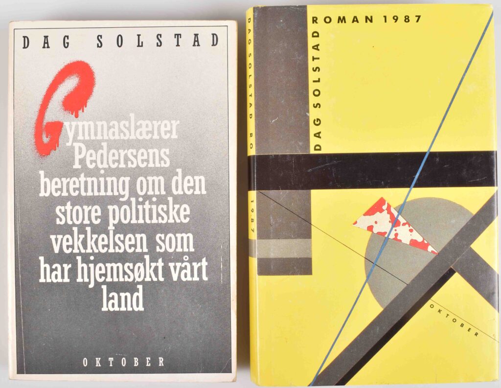 Forsiden til Roman 1987 og Gymnaslærer Pedersens beretning om den store politiske vekkelsen som har hjemsøkt vårt land